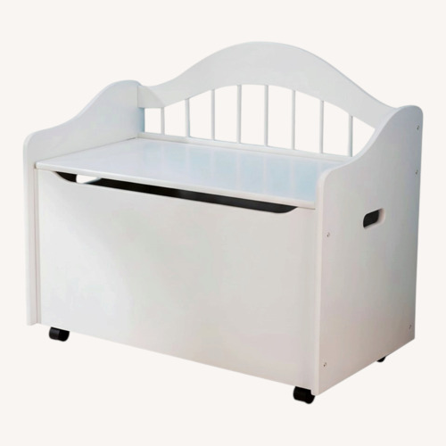 Used White Wood Toy Chest for sale on AptDeco