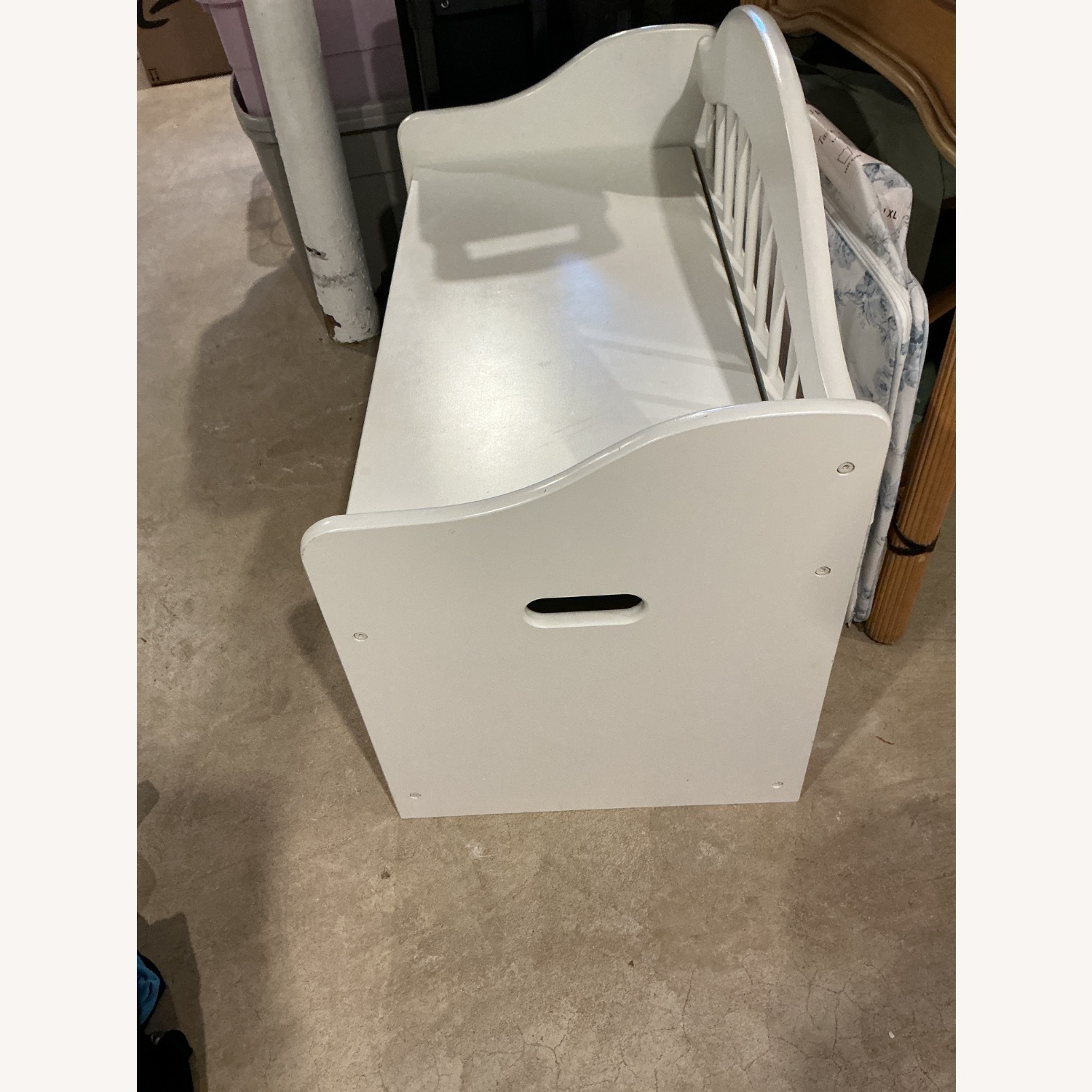 White Wood Toy Chest - image-3