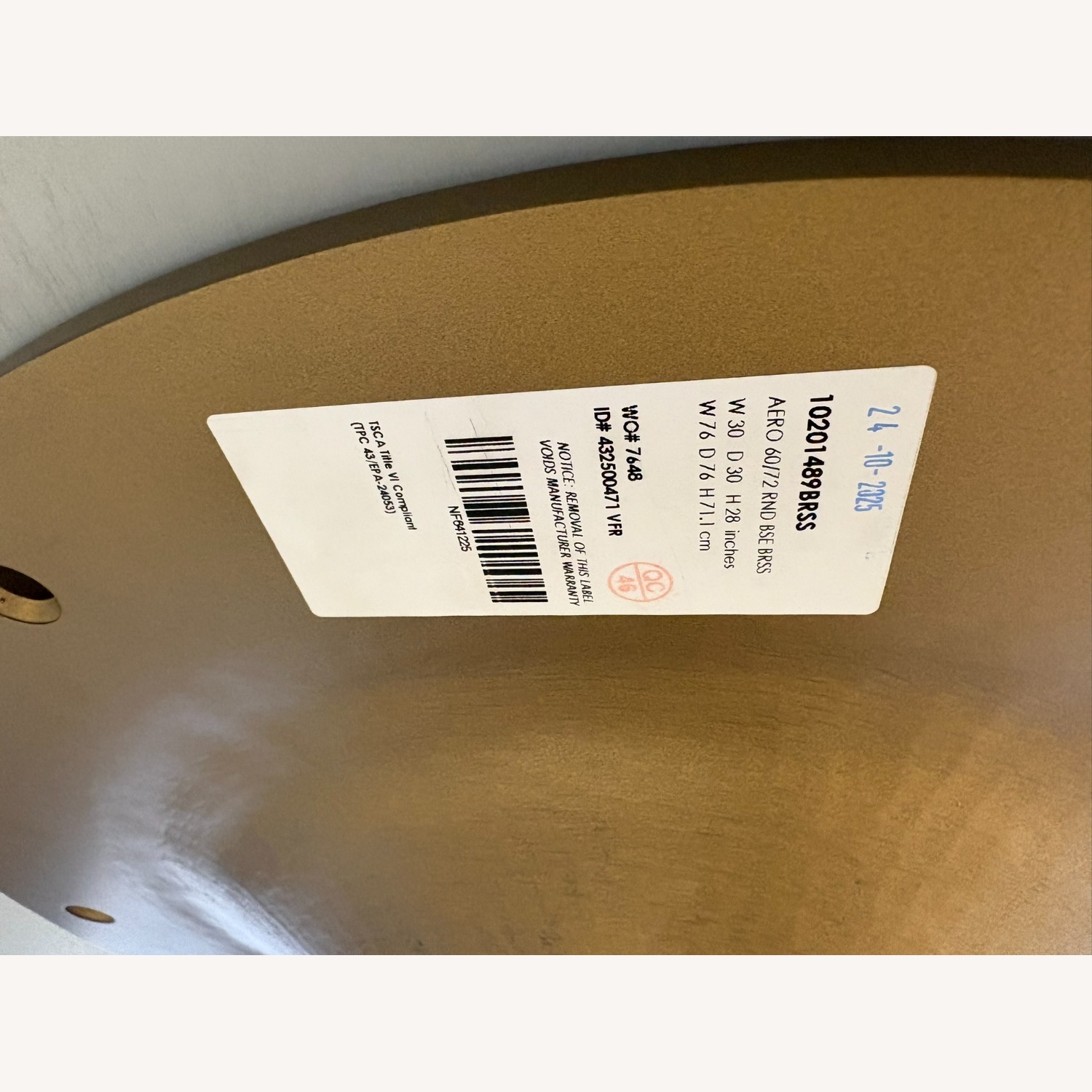 Restoration Hardware Aero Stone Round Dining Table - image-1