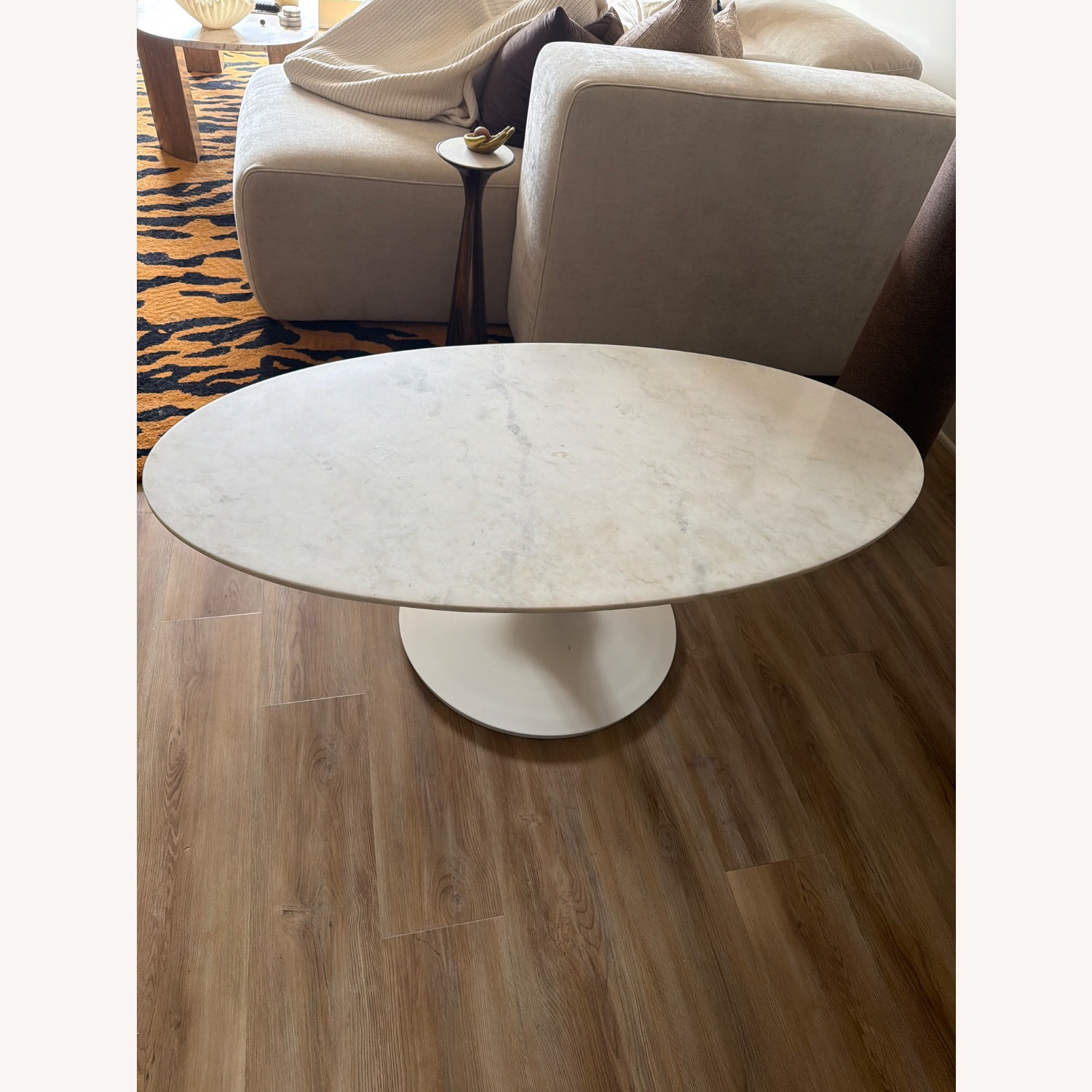 CB2 Nero White Marble Coffee Table - image-3