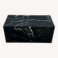 Hokku Designs Harles Nero Black Marble Coffee Table