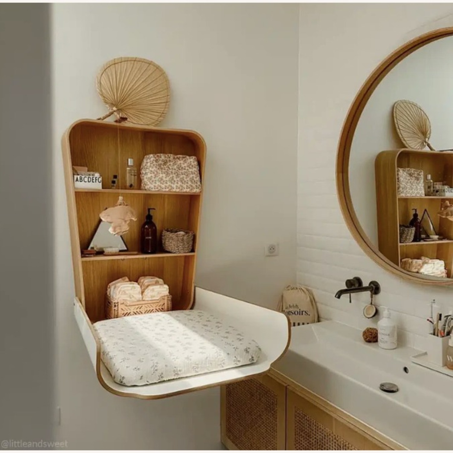 Noga Natural Wood Wall Unit - image-2