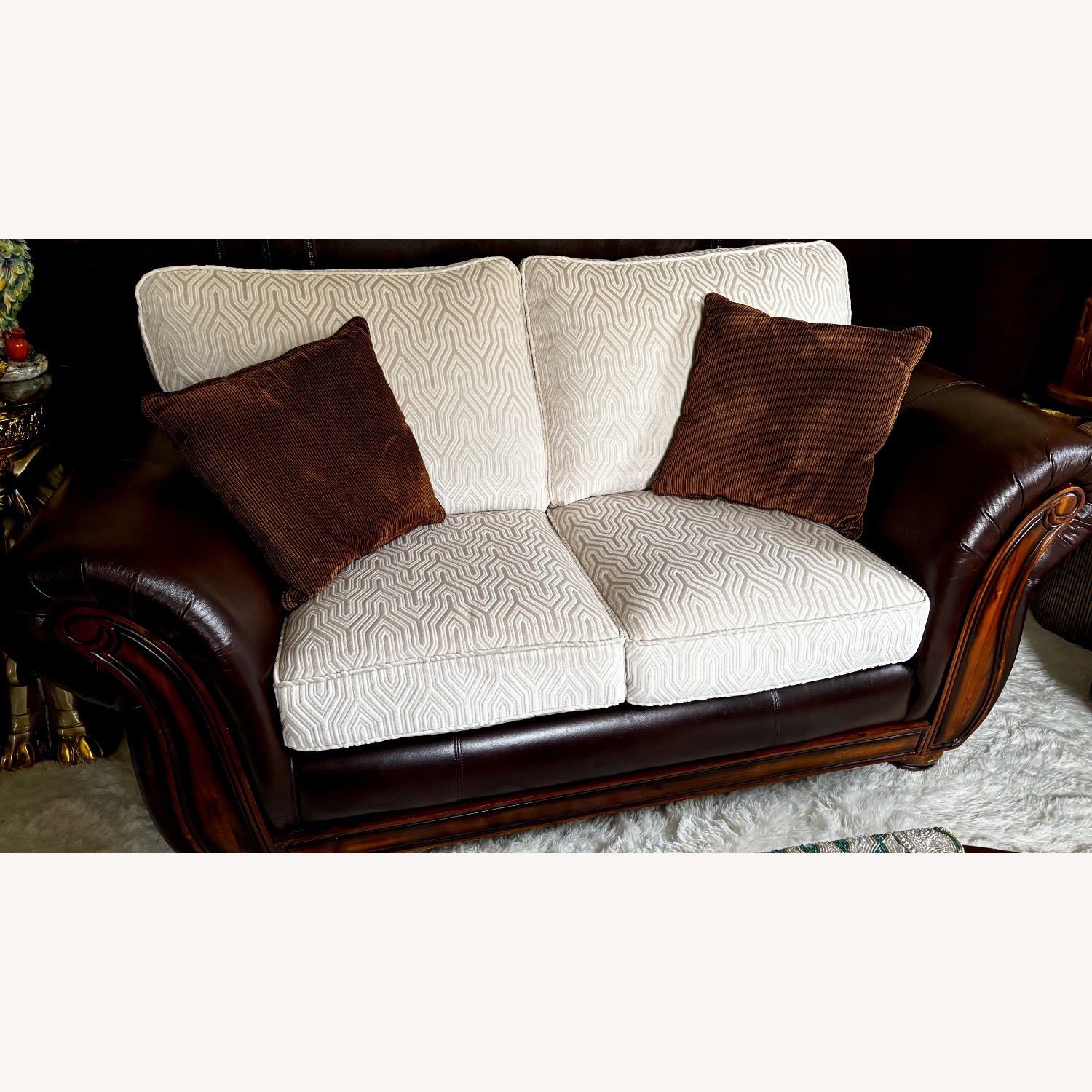 Bob's Discount Furniture Dark Brown Loveseats - image-1