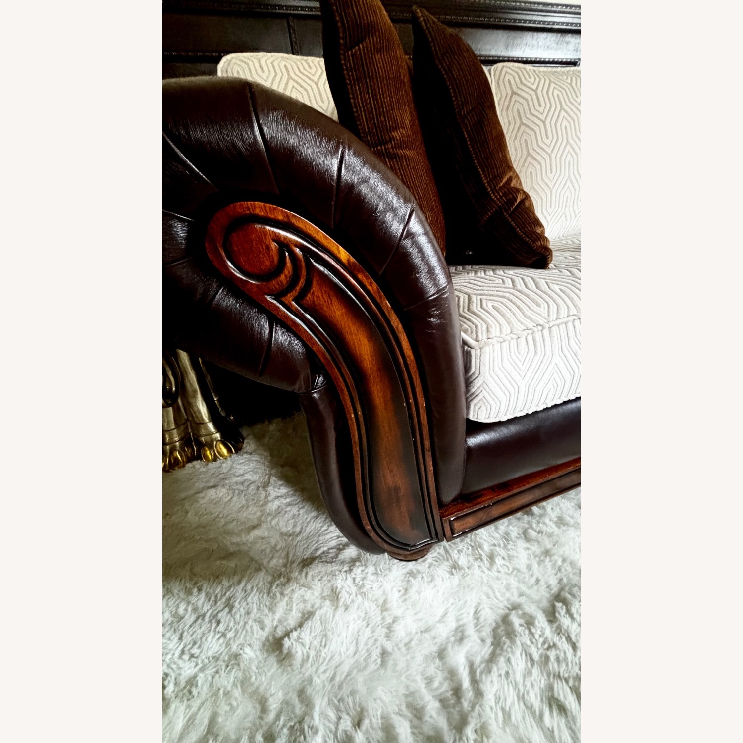 Bob's Discount Furniture Dark Brown Loveseats - image-7