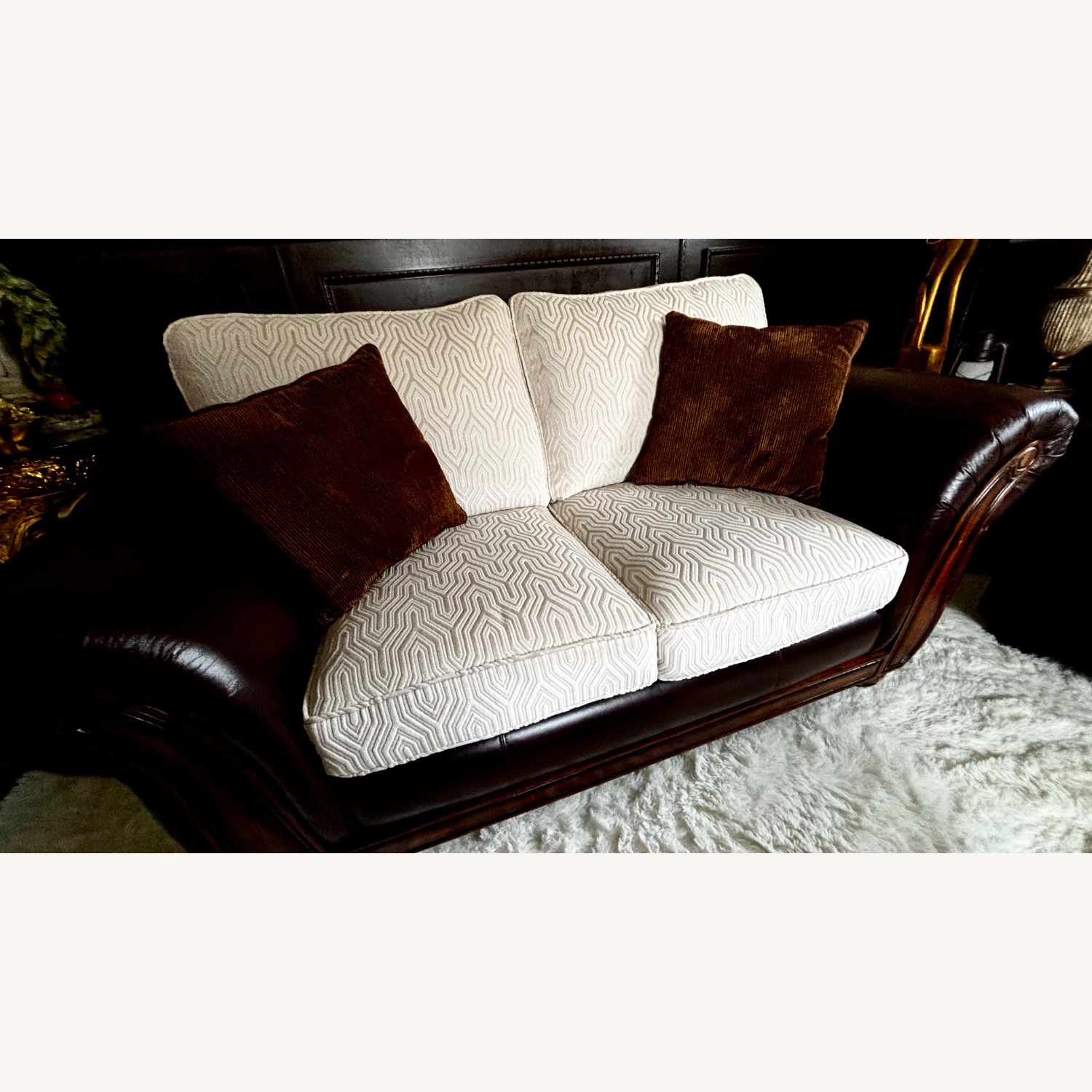 Bob's Discount Furniture Dark Brown Loveseats - image-3