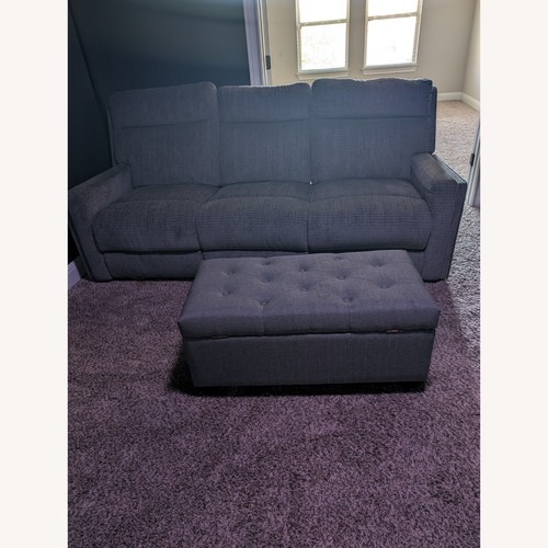 Used Three Seater Recliner Sofa with Ottoman  for sale on AptDeco