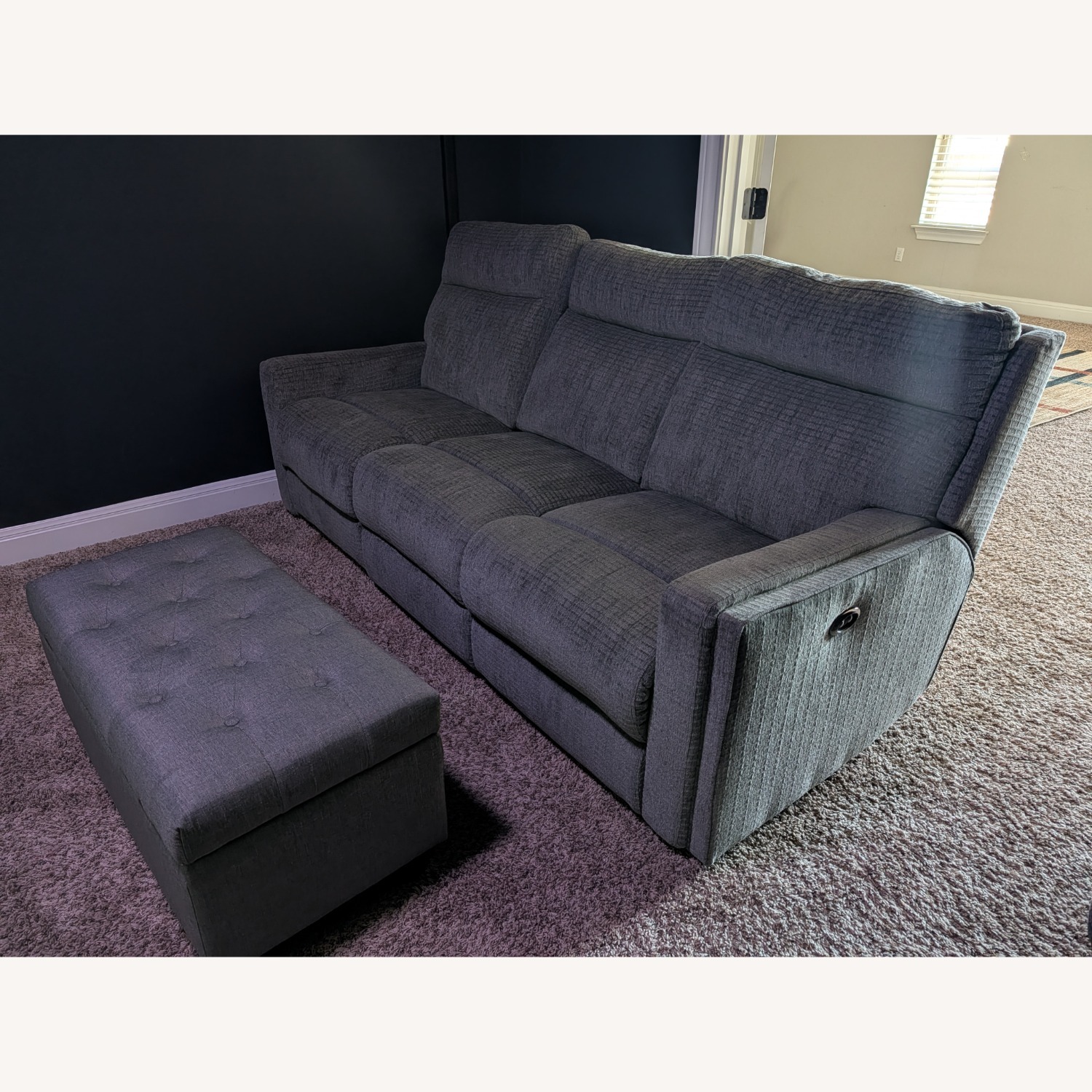 Three Seater Recliner Sofa with Ottoman  - image-2