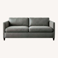 Crate & Barrel Dark Gray 2 Seater Velvet Sofa