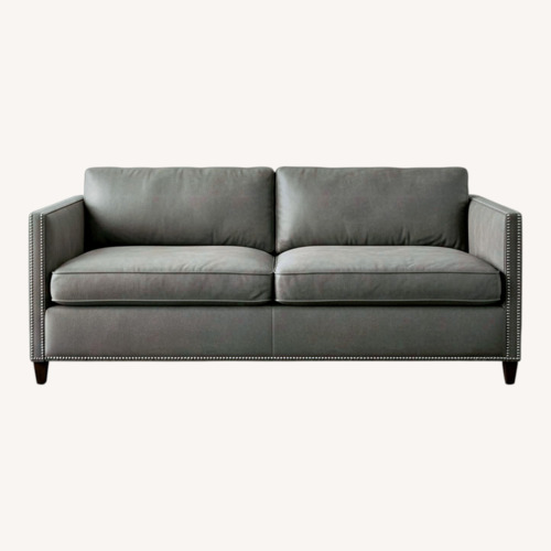 Used Crate & Barrel Dark Gray 2 Seater Velvet Sofa for sale on AptDeco