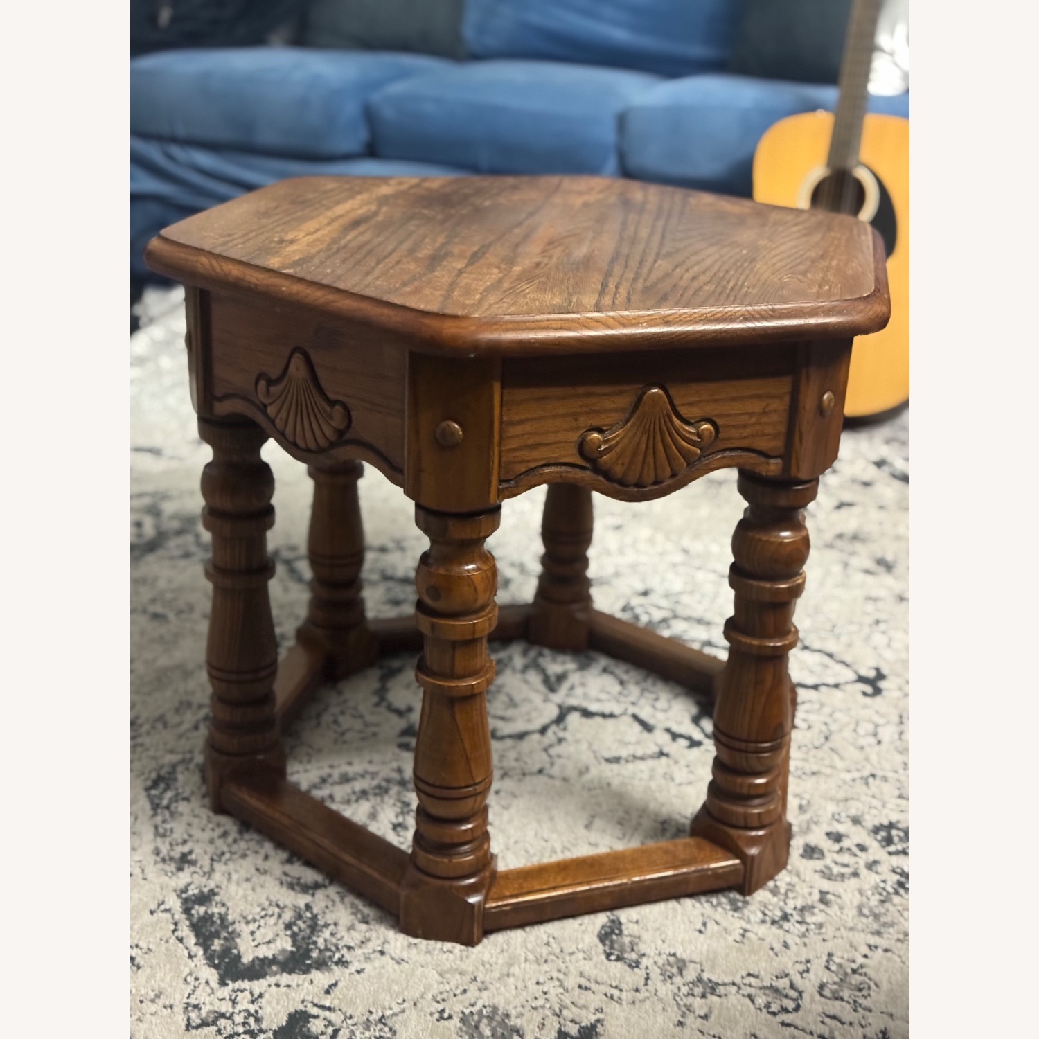 Natural Wood Side Table - image-2