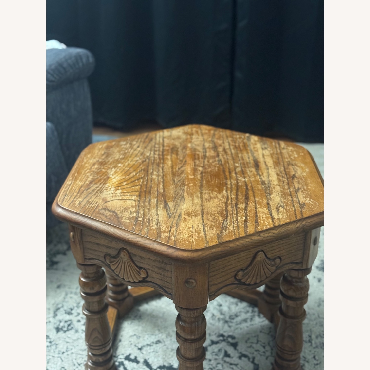 Natural Wood Side Table - image-6