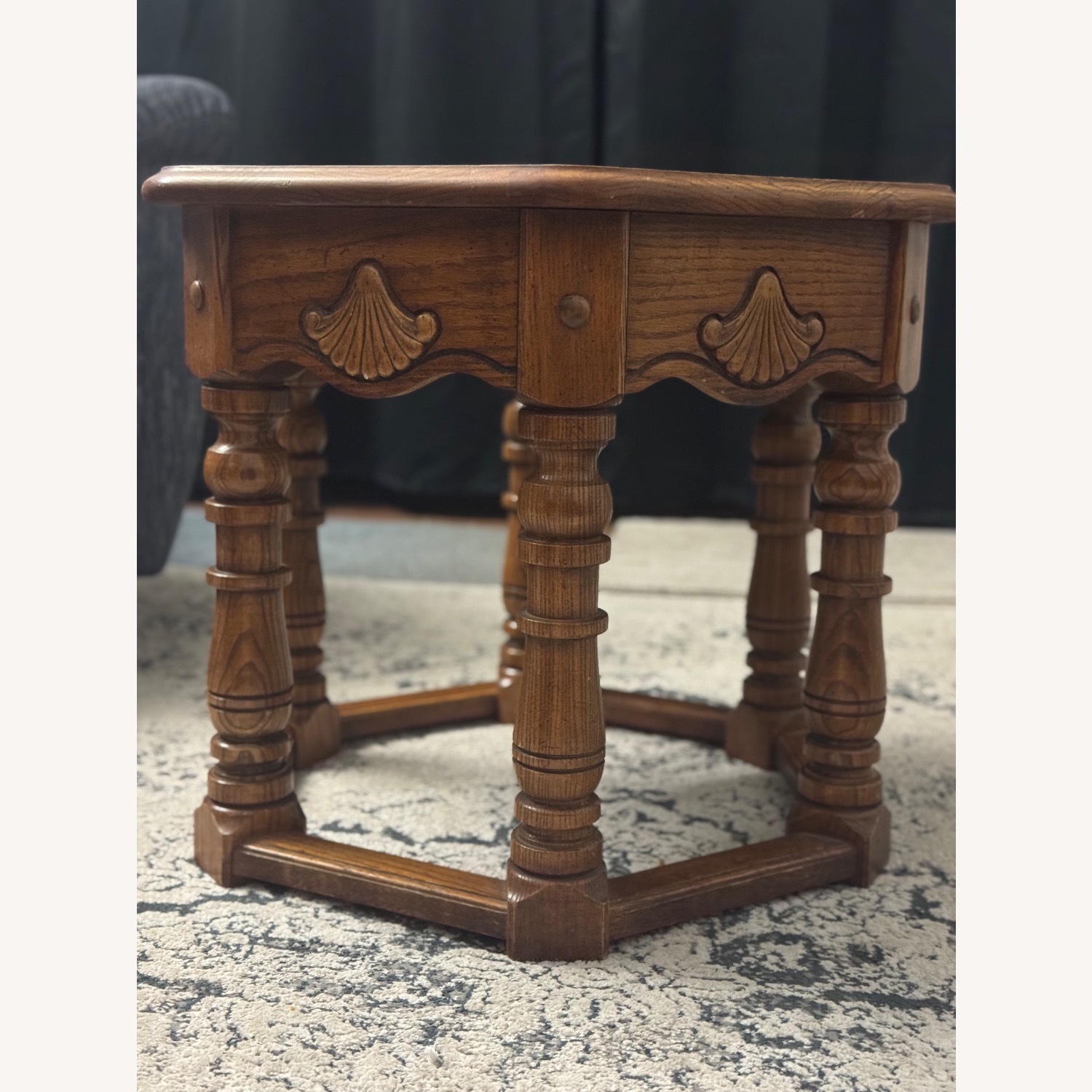 Natural Wood Side Table - image-4