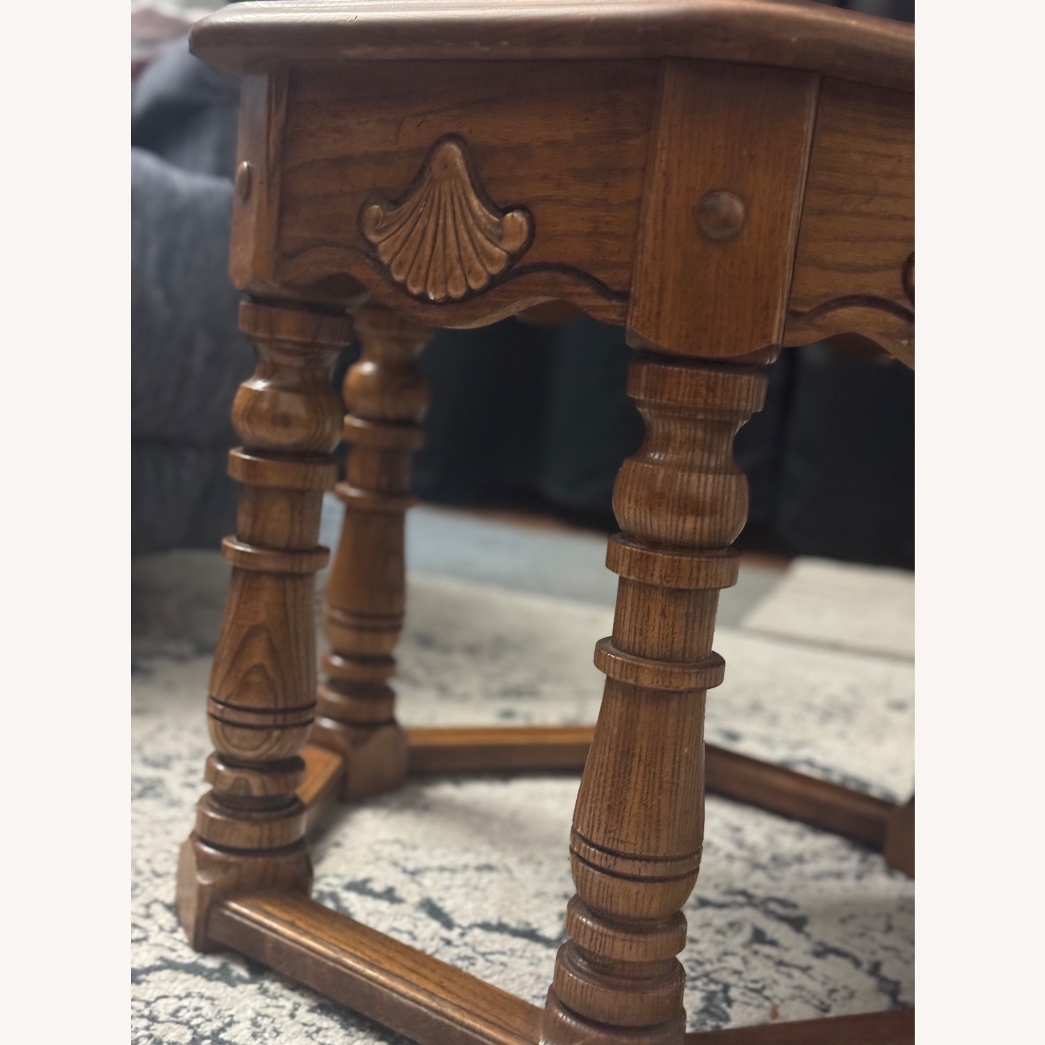 Natural Wood Side Table - image-7