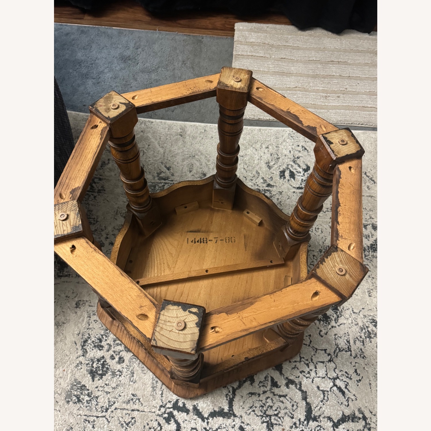 Natural Wood Side Table - image-12