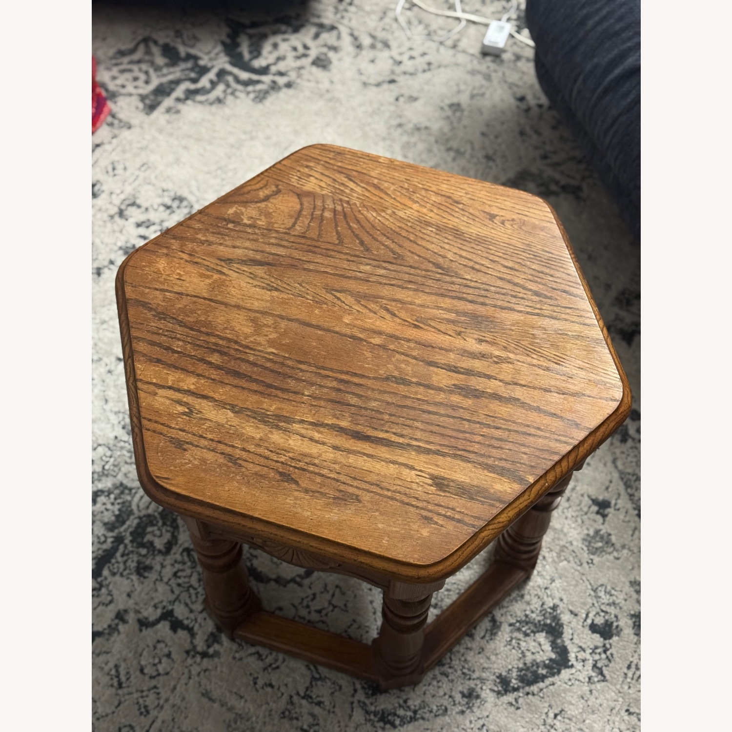 Natural Wood Side Table - image-3