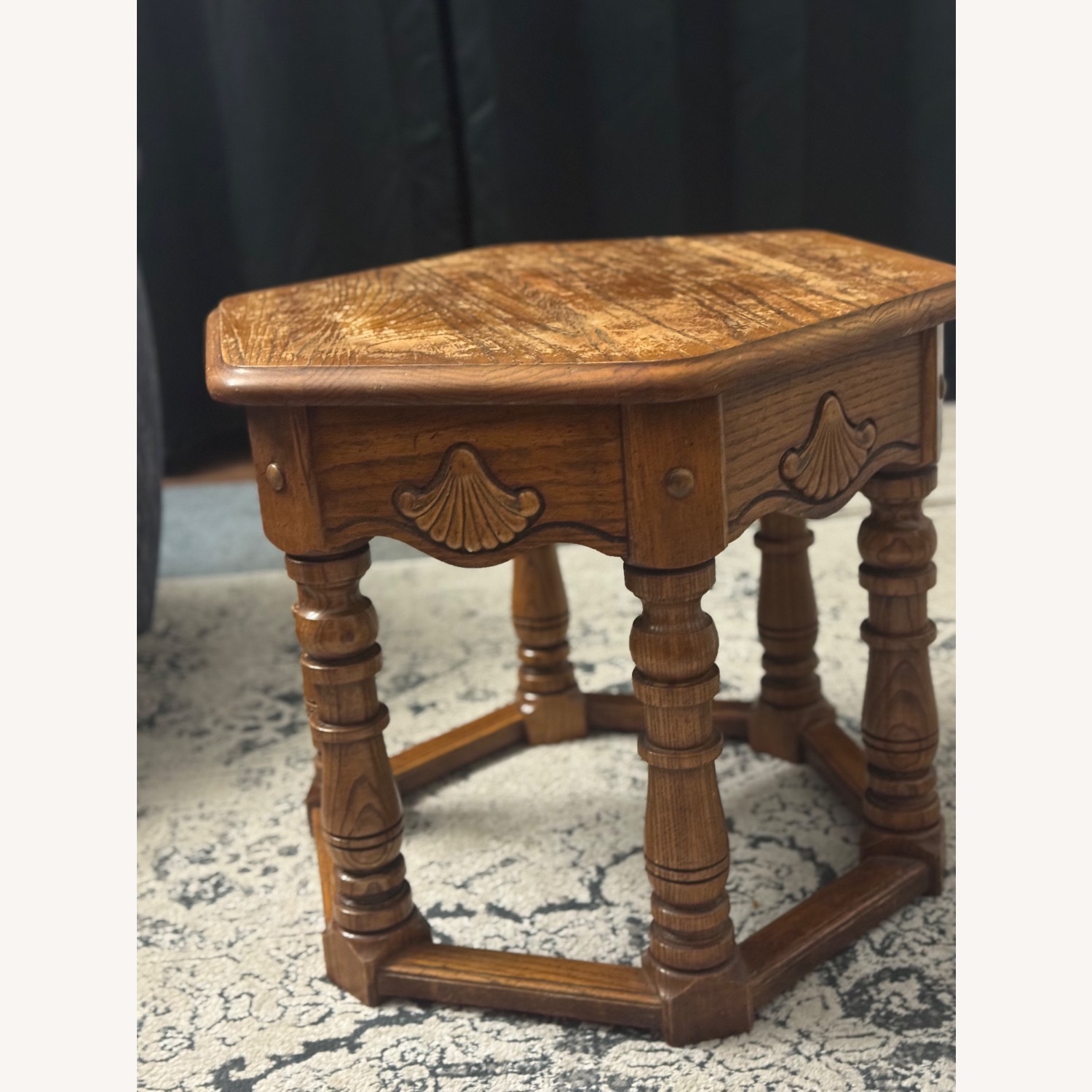 Natural Wood Side Table - image-5