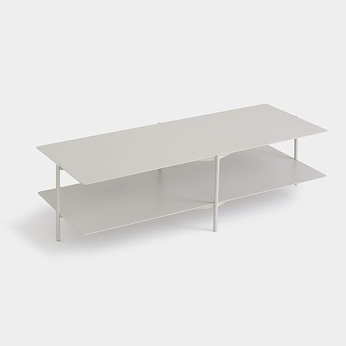 Used Umbra Light Grey Shift Tier Coffee Table for sale on AptDeco