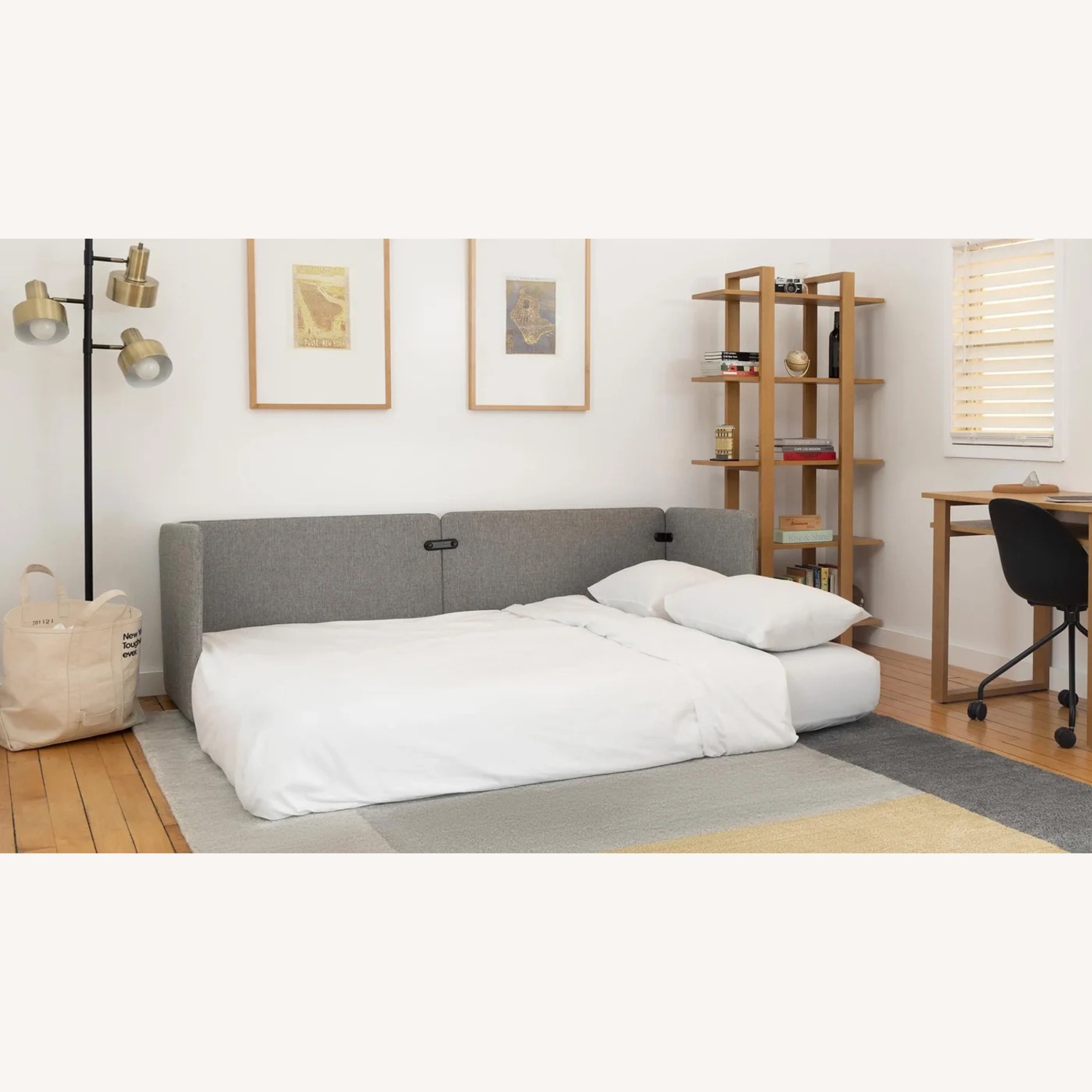 Burrow Shift Sleeper Sofa in Stone Grey - image-4