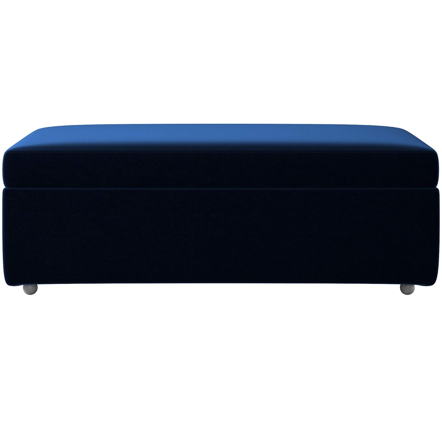 CB2 Movie Storage Blue Velvet Ottoman - image-8