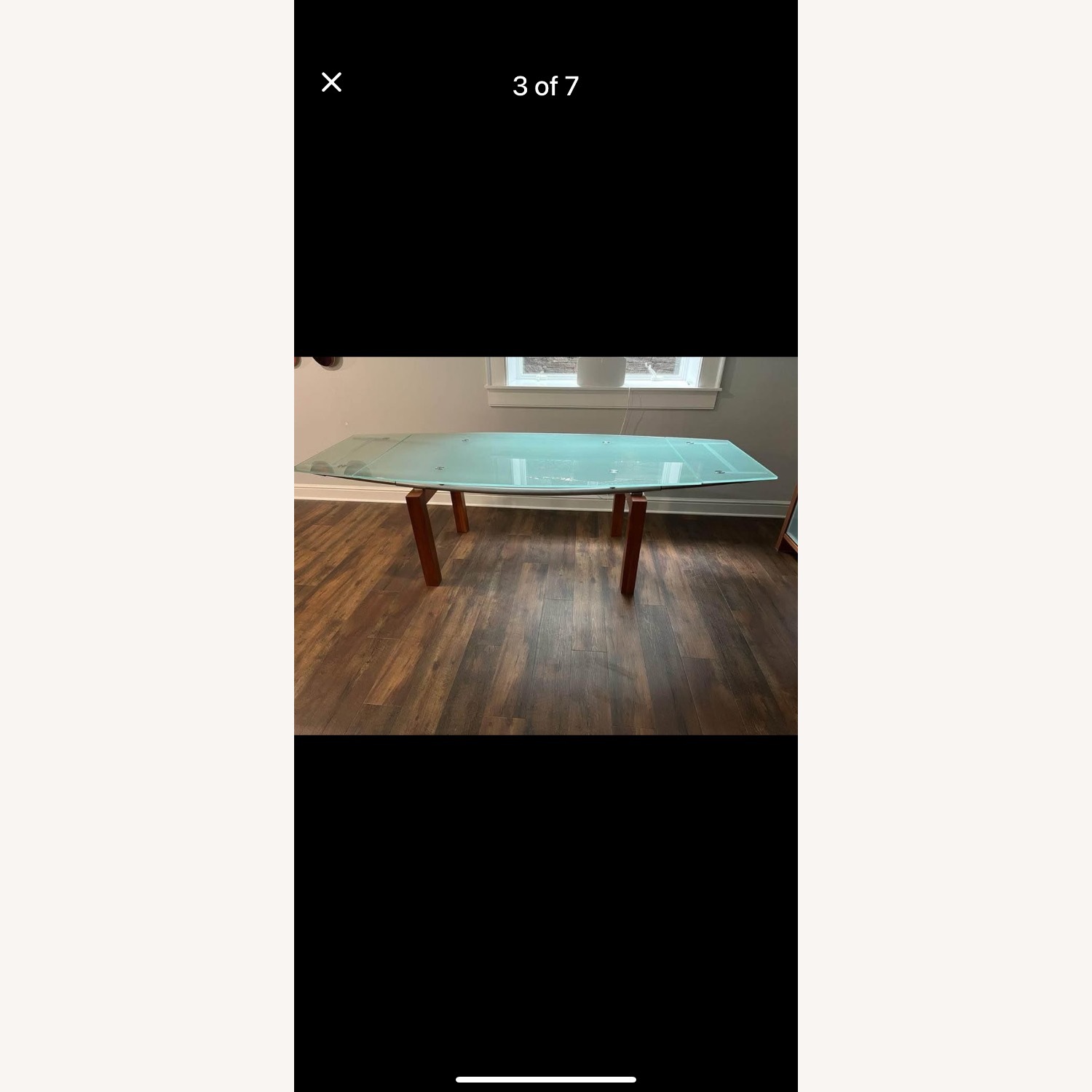 Danish Dining Table W Frosted Glass - image-4