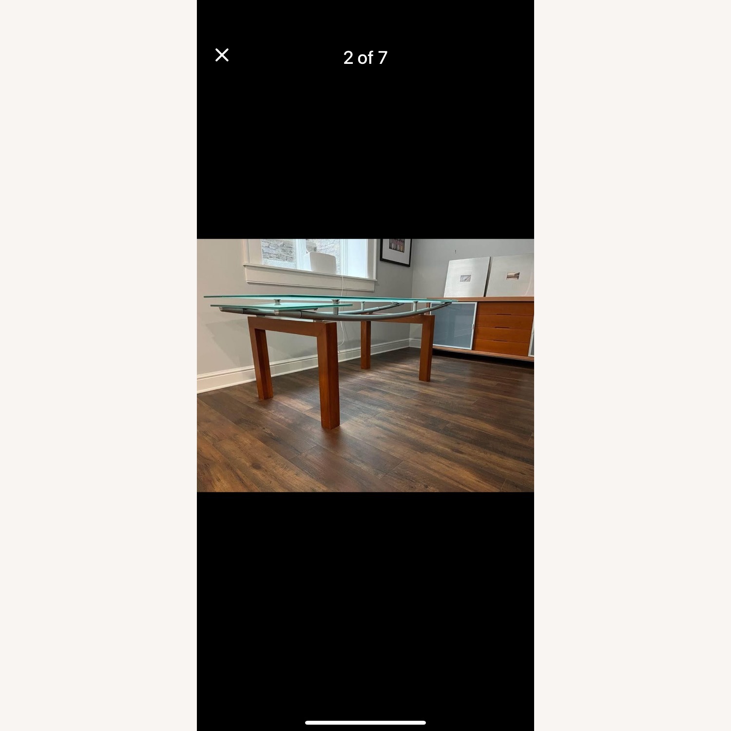 Danish Dining Table W Frosted Glass - image-5