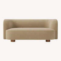 Laurent 96in Sofa Basketweave Camel Sofa
