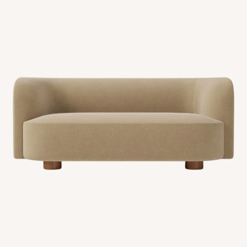 Used Laurent 96in Sofa Basketweave Camel Sofa for sale on AptDeco
