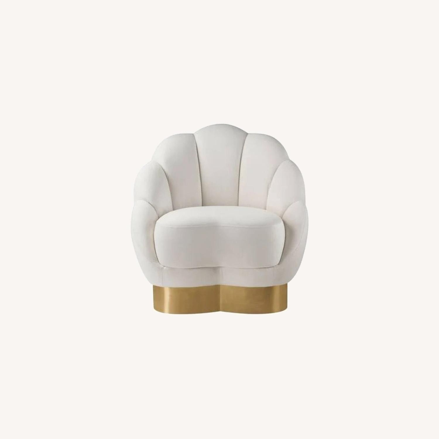 TOV Furniture Cream Velvet Accent Chairs  - image-5