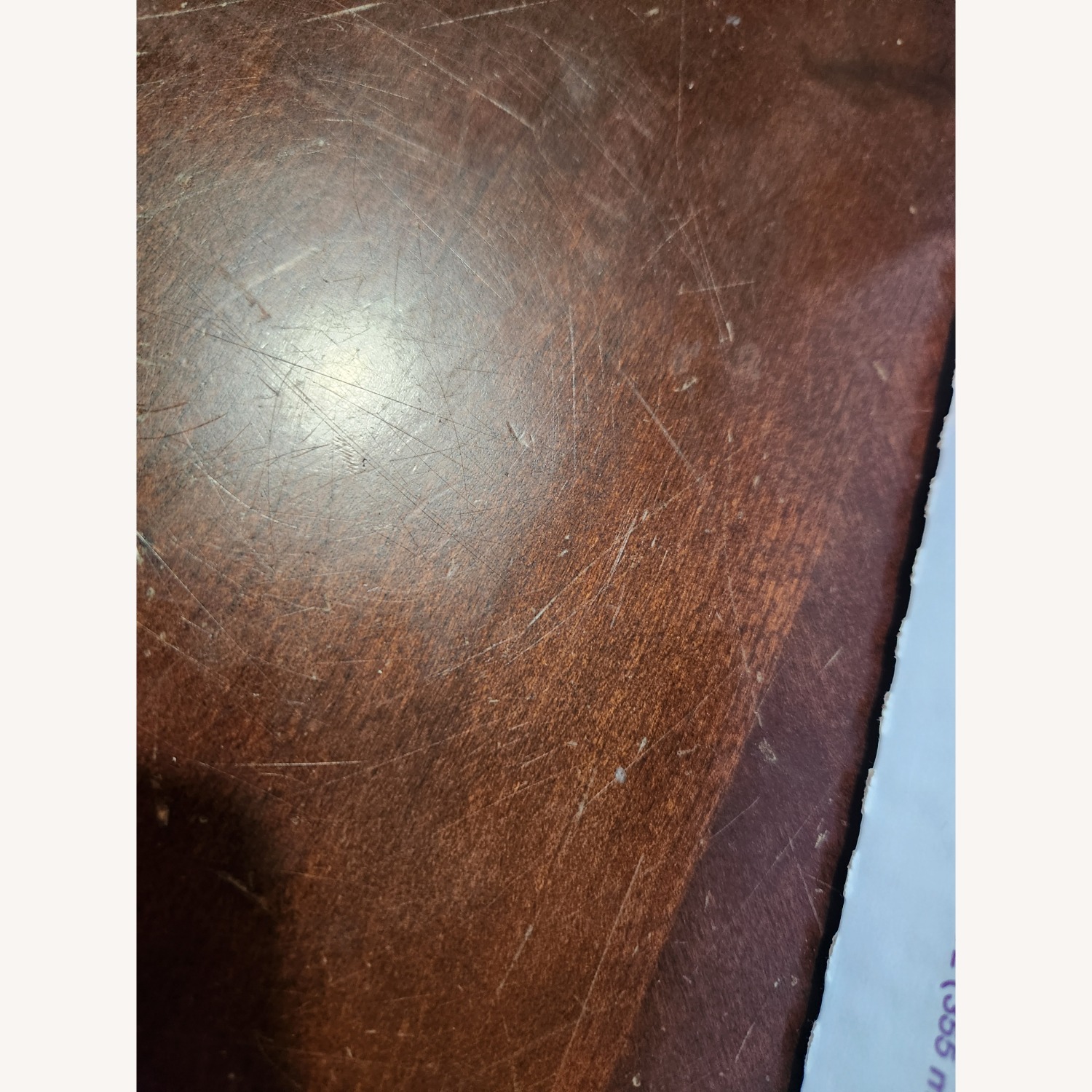 Dark Brown Wood Dining Table & 4 Chairs - image-5