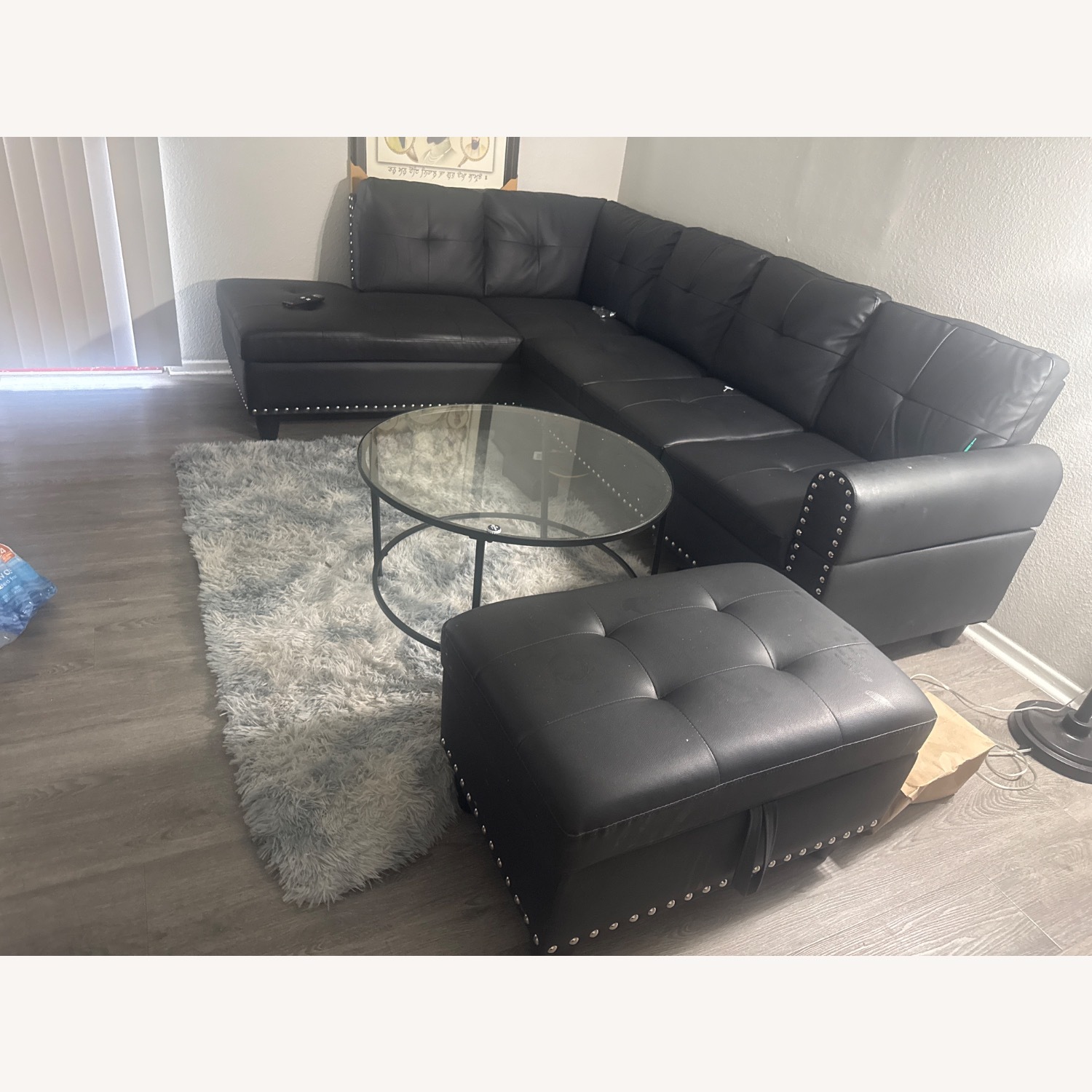 Black 3+ Seater Sofa - image-2
