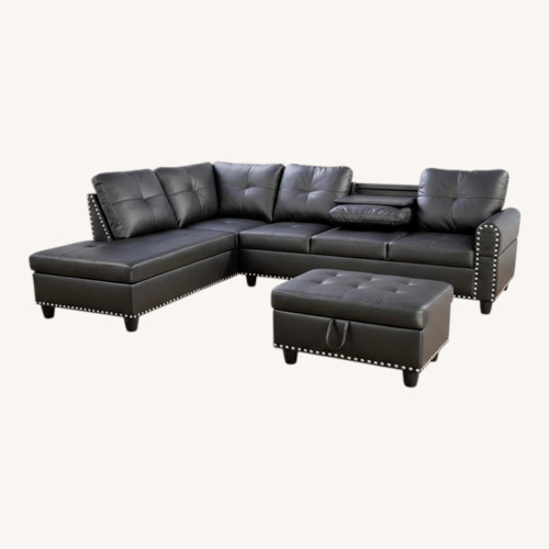 Used Black 3+ Seater Sofa for sale on AptDeco