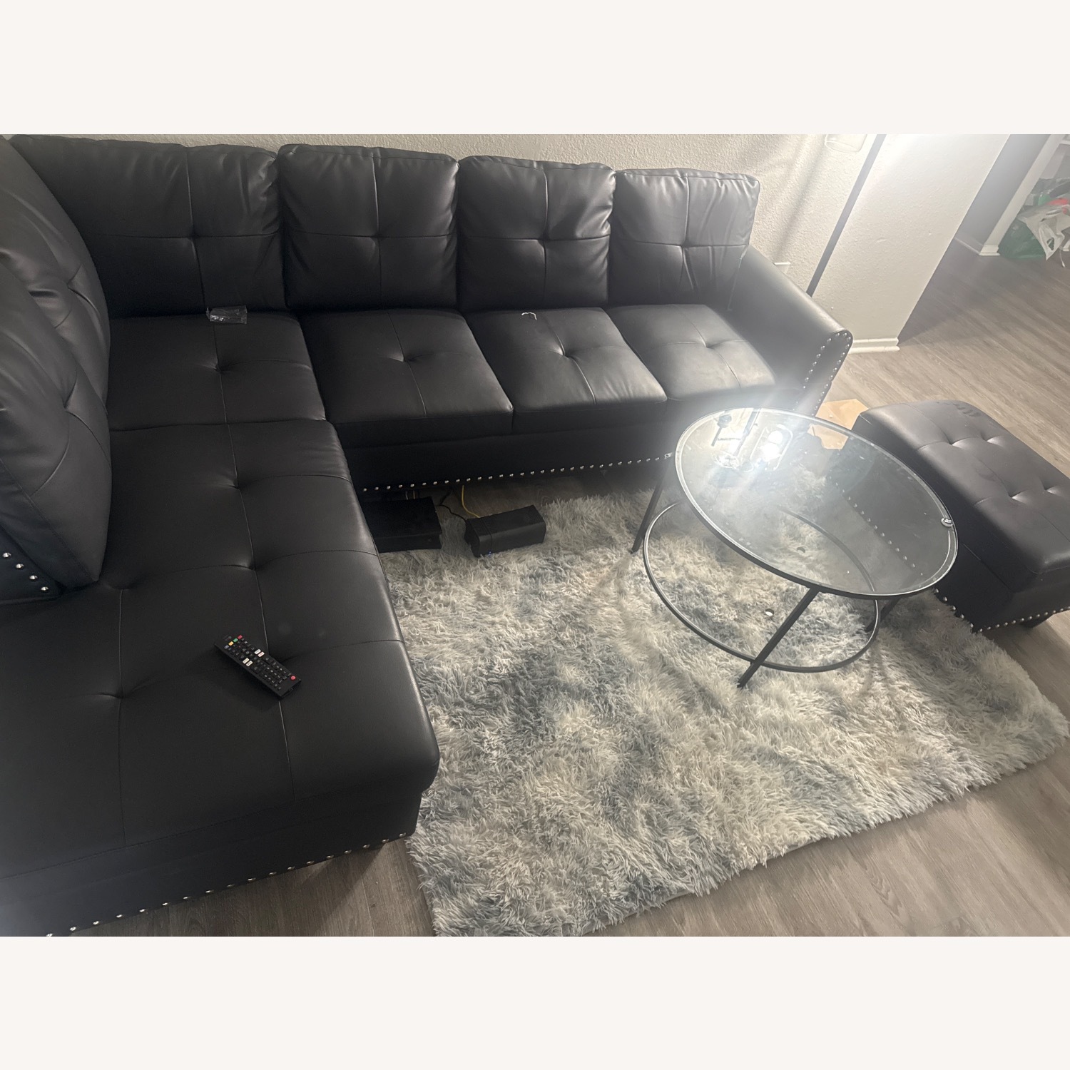 Black 3+ Seater Sofa - image-3