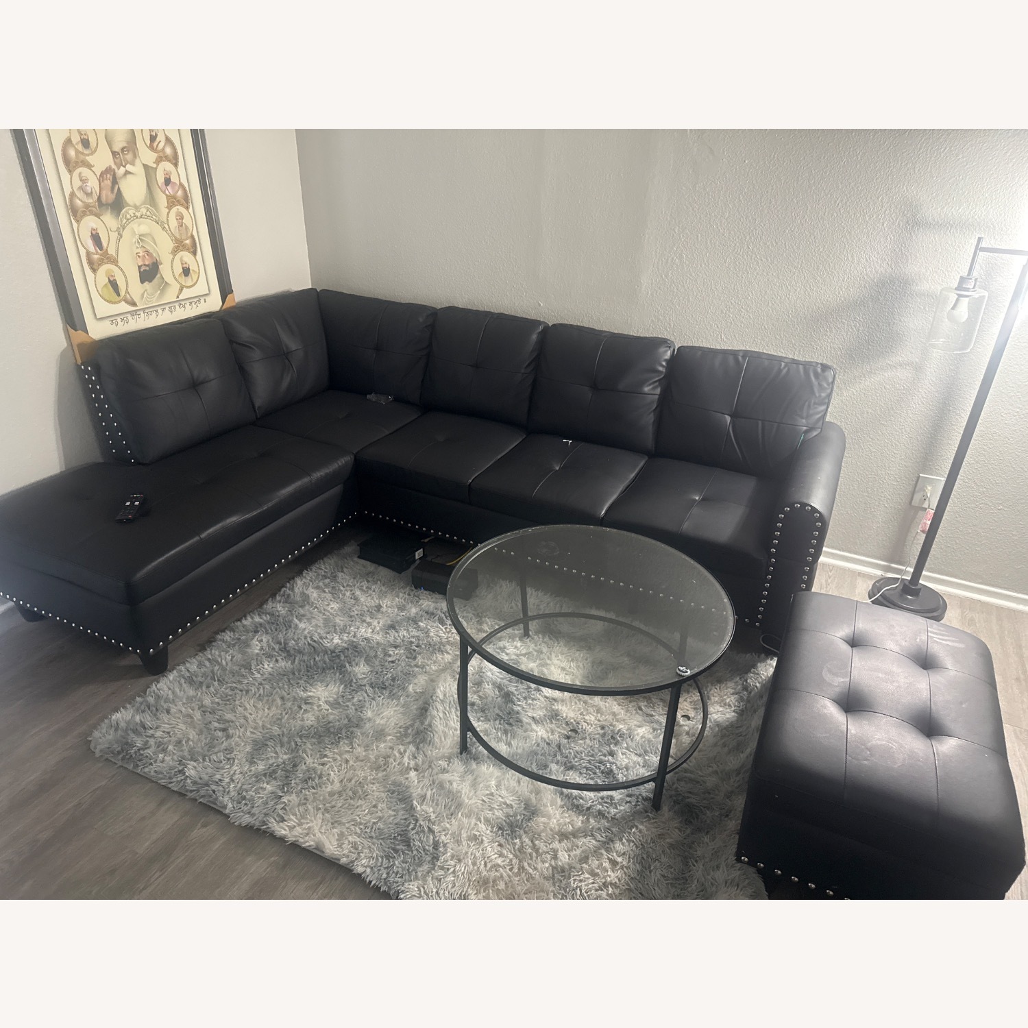 Black 3+ Seater Sofa - image-1