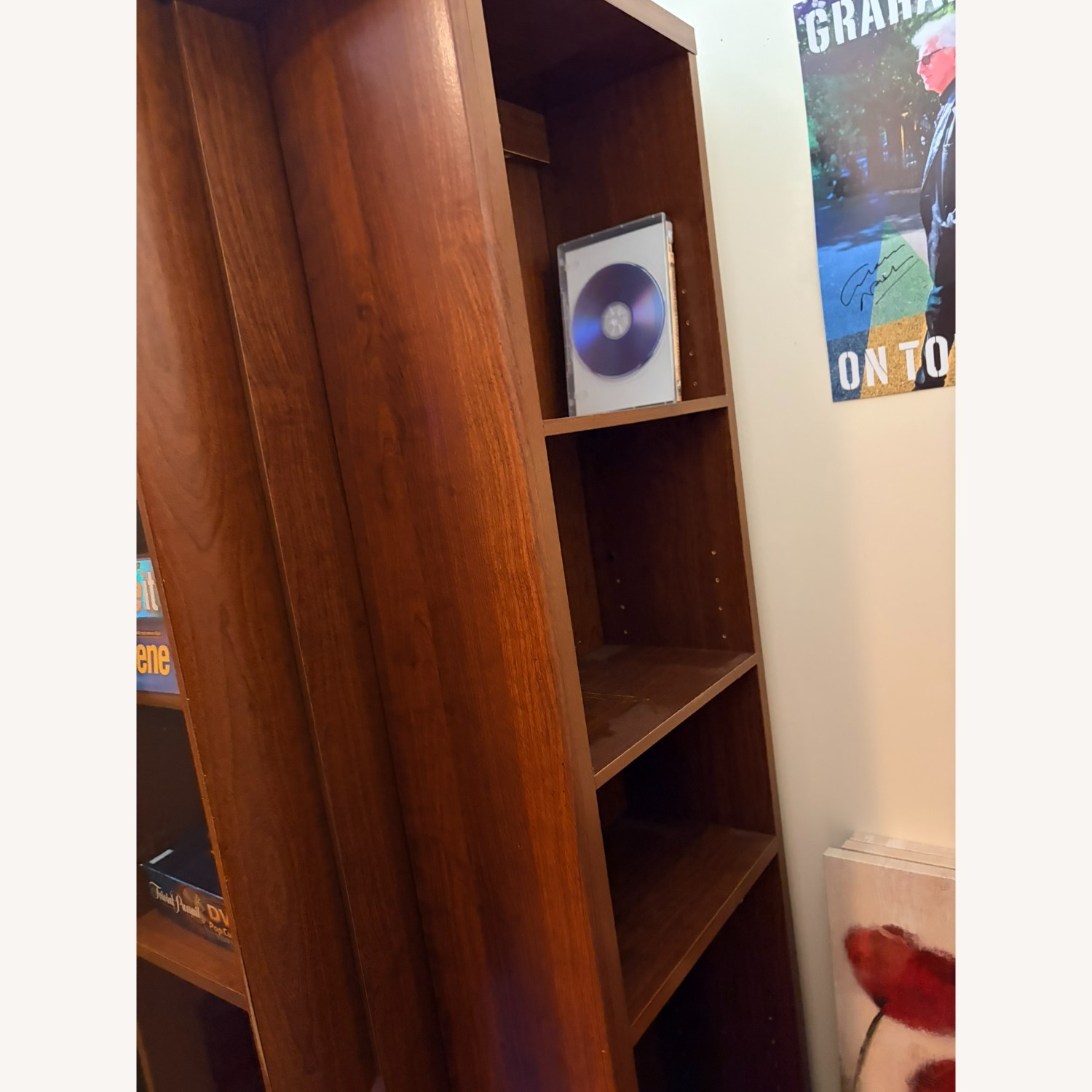 Light Brown Wood Media Storage - image-2