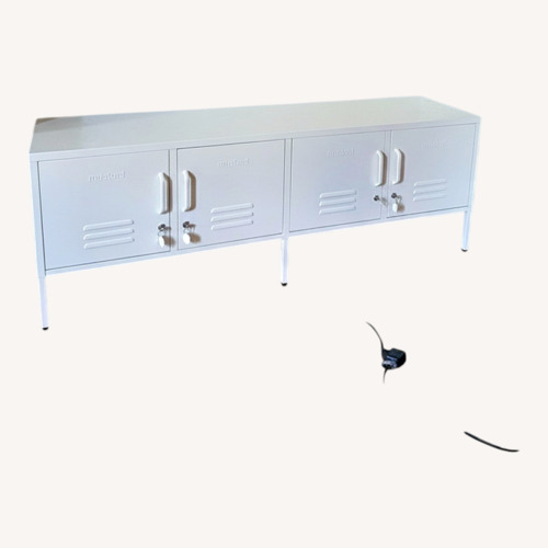 Used Mustard Made Metal Cabinet Standard White for sale on AptDeco