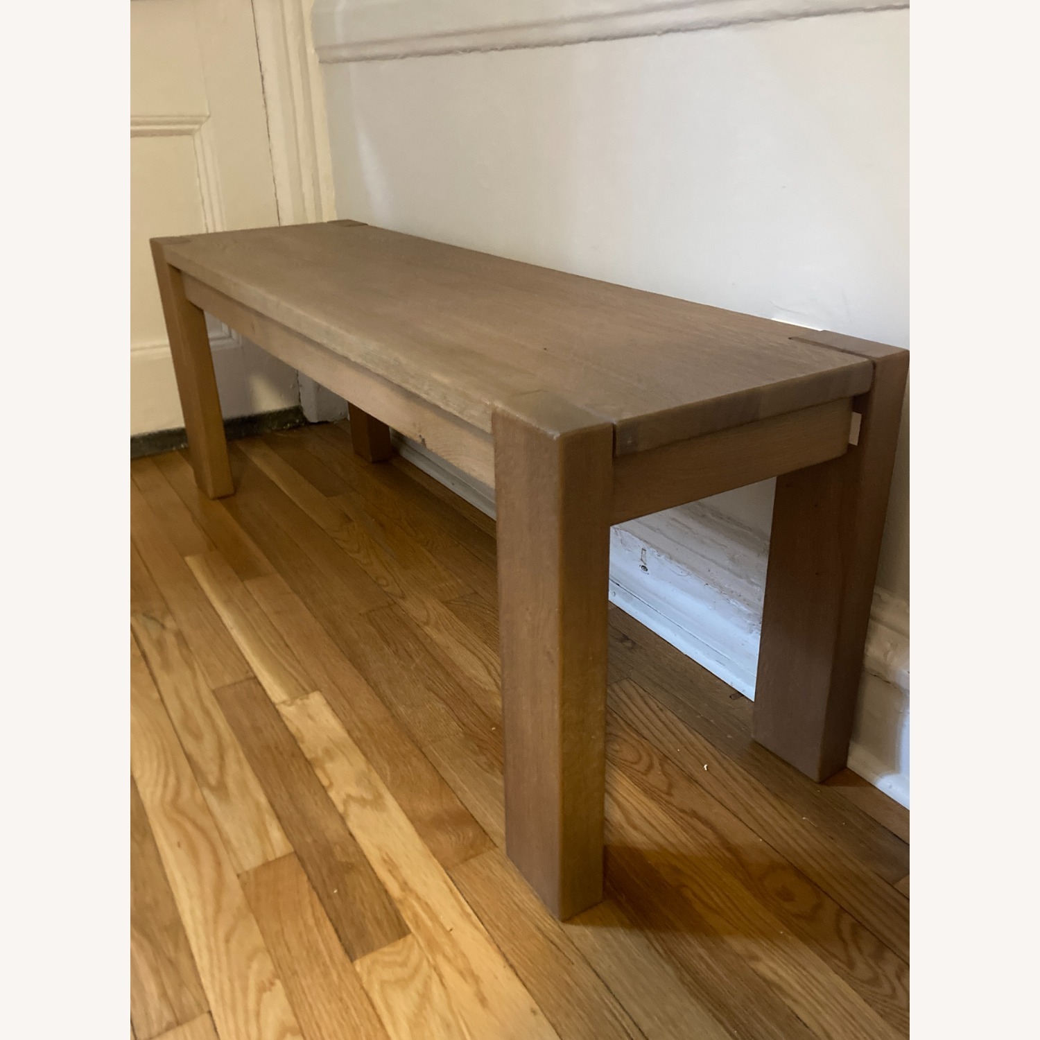 Crate & Barrel Terra Oak Dining Bench 51'' - image-2