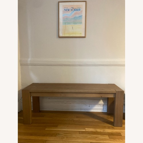 Used Crate & Barrel Terra Oak Dining Bench 51'' for sale on AptDeco
