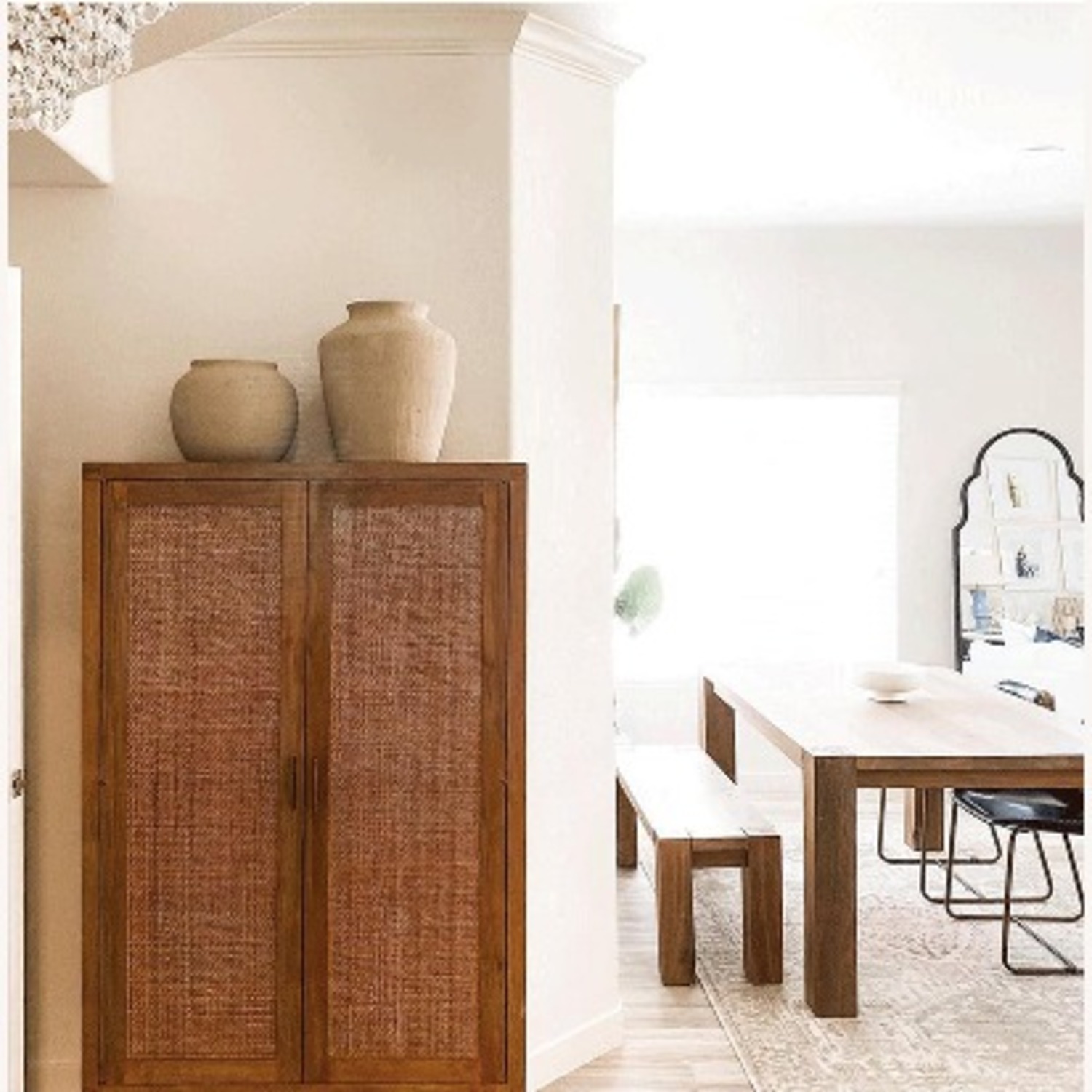 Crate & Barrel Terra Oak Dining Bench 51'' - image-6