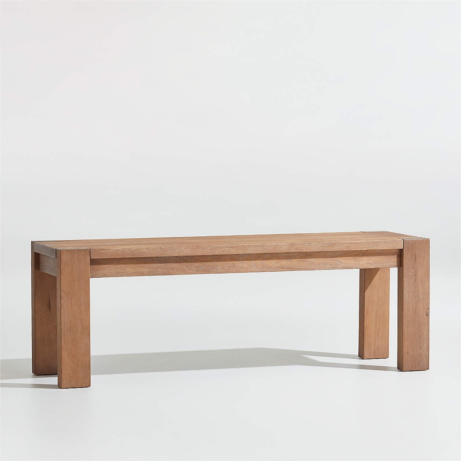 Crate & Barrel Terra Oak Dining Bench 51'' - image-5