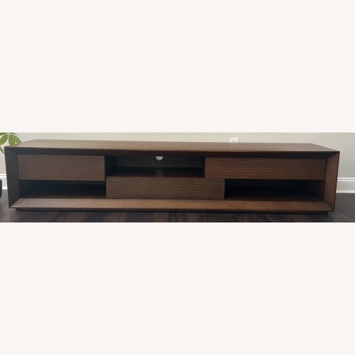 Used Wayfair Bowker Dark Brown TV Stand for sale on AptDeco