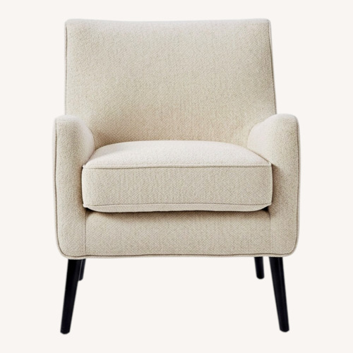 Used West Elm Book Nook Chairs Natural Fabric Armchair for sale on AptDeco