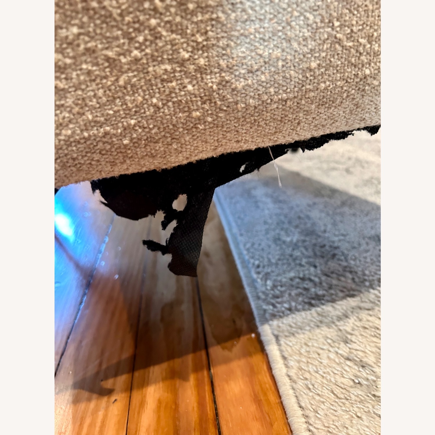 West Elm Book Nook Chairs Natural Fabric Armchair - image-3