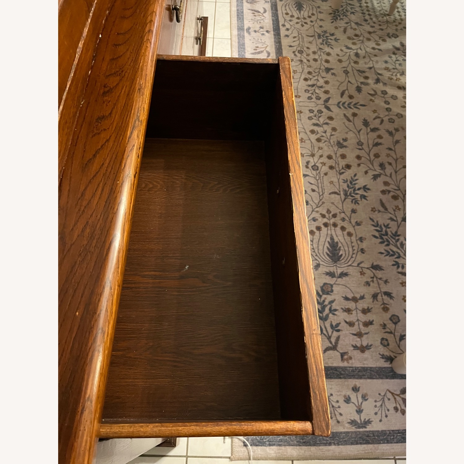 Vintage/Antique Dark Brown Wood Wall Unit - image-10