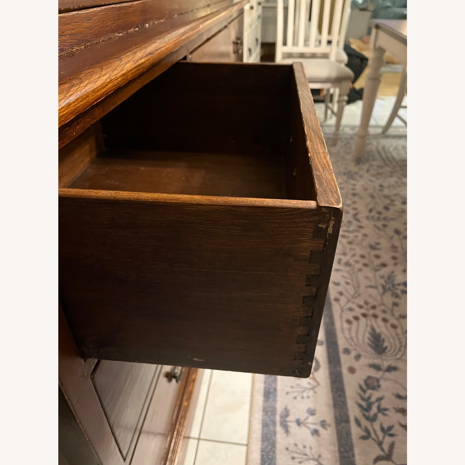 Vintage/Antique Dark Brown Wood Wall Unit - image-11