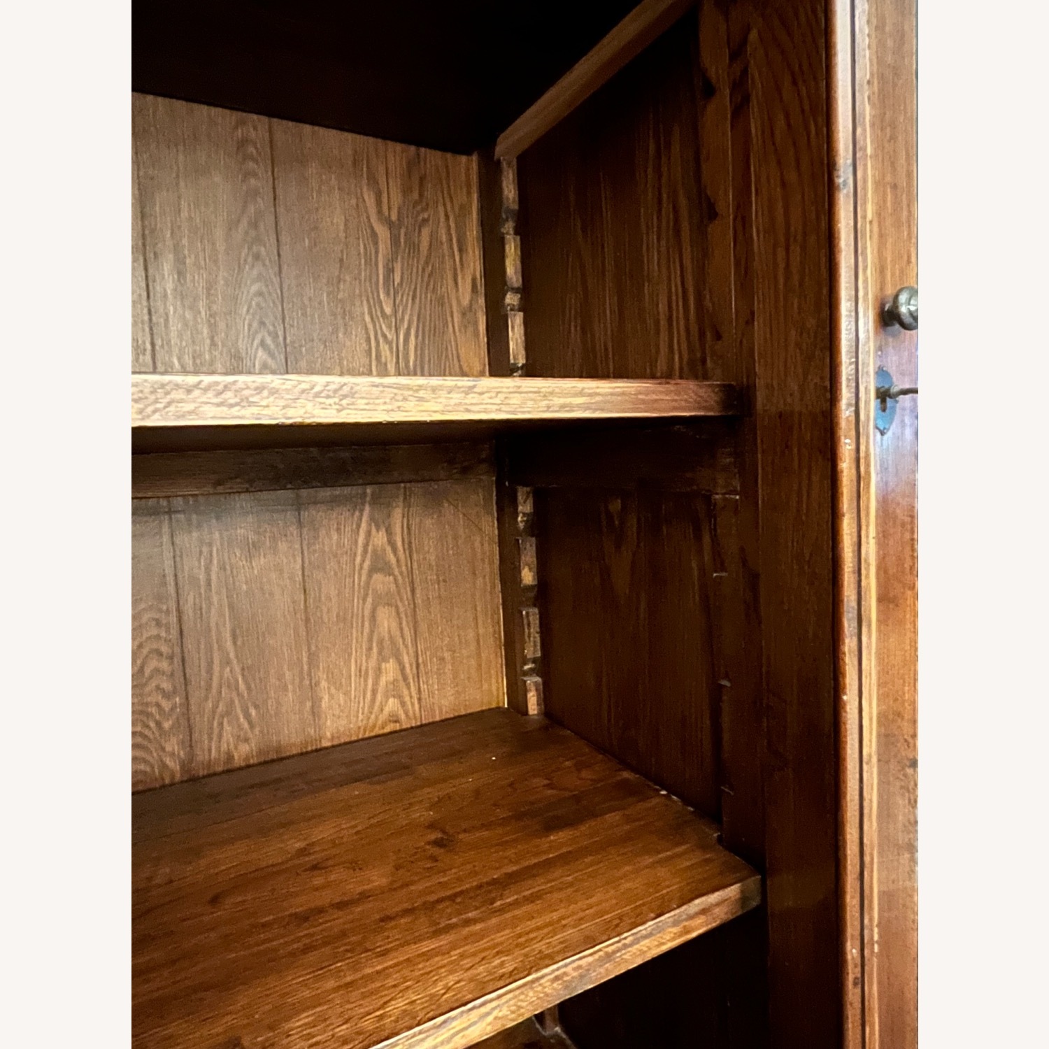Vintage/Antique Dark Brown Wood Wall Unit - image-7