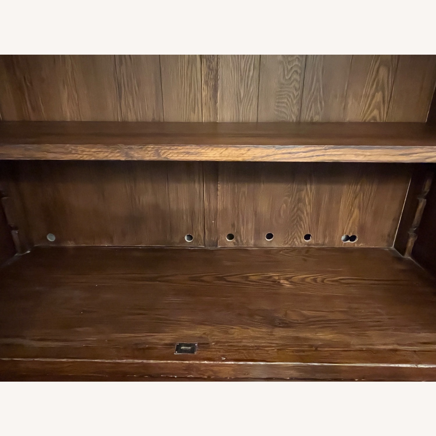 Vintage/Antique Dark Brown Wood Wall Unit - image-4