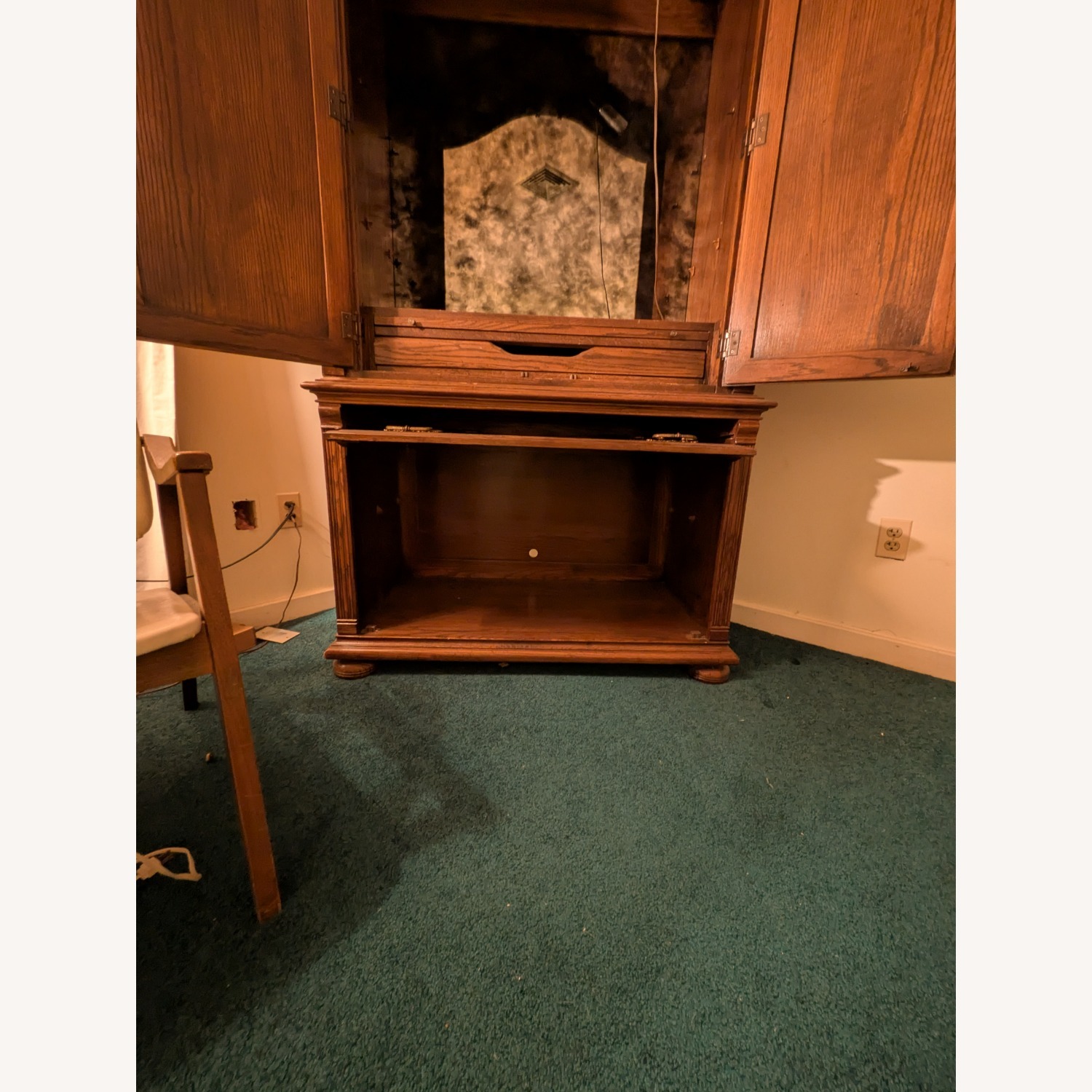 Ethan Allen Charter Oak Armoire Wood Armoire - image-6