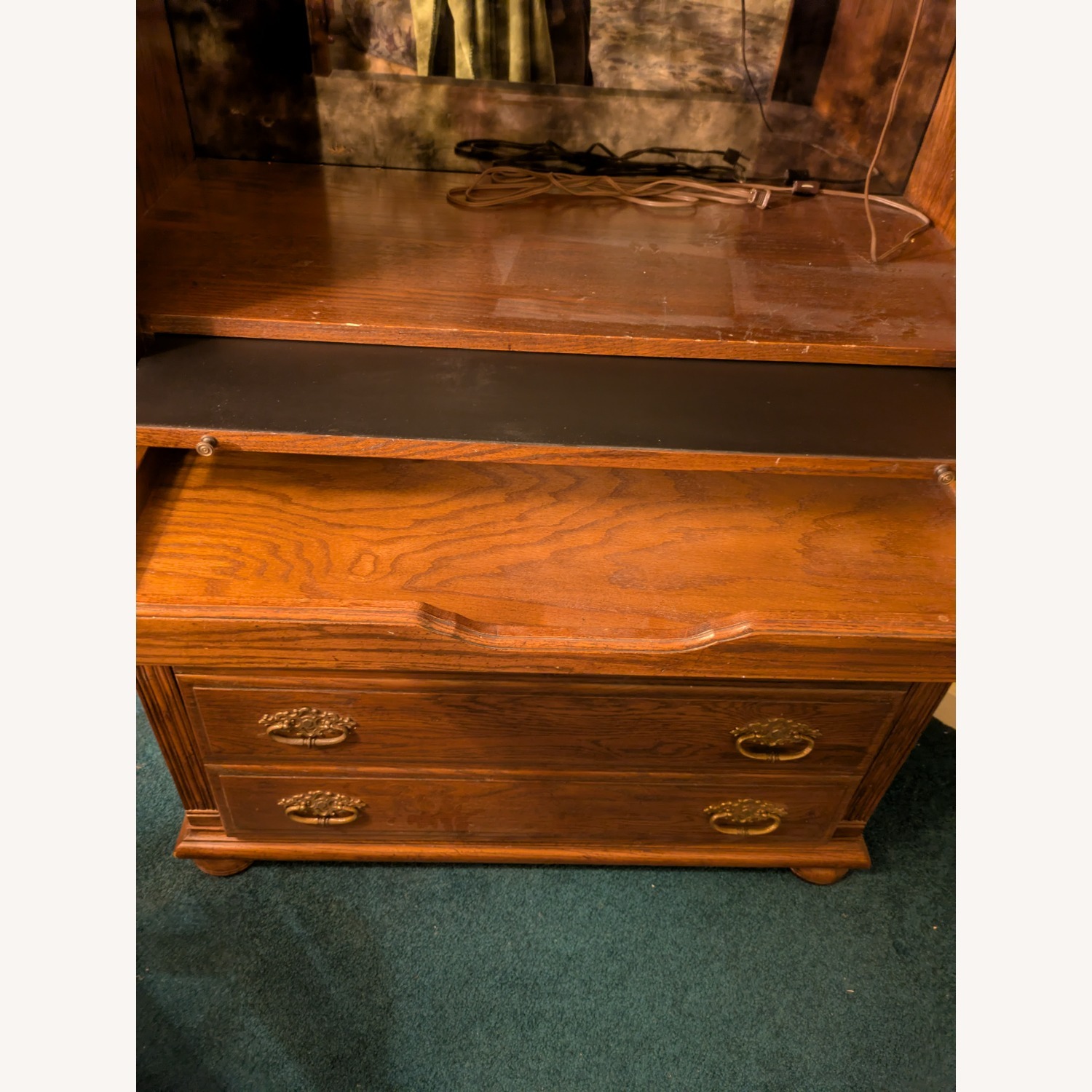Ethan Allen Charter Oak Armoire Wood Armoire - image-7