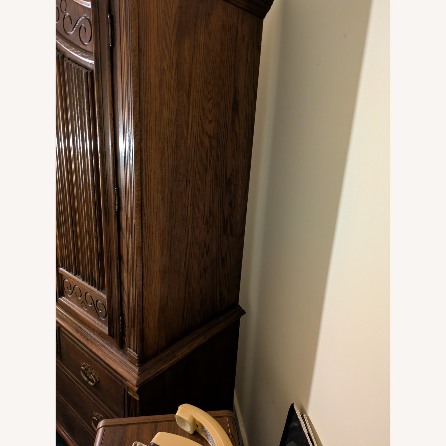 Ethan Allen Charter Oak Armoire Wood Armoire - image-3