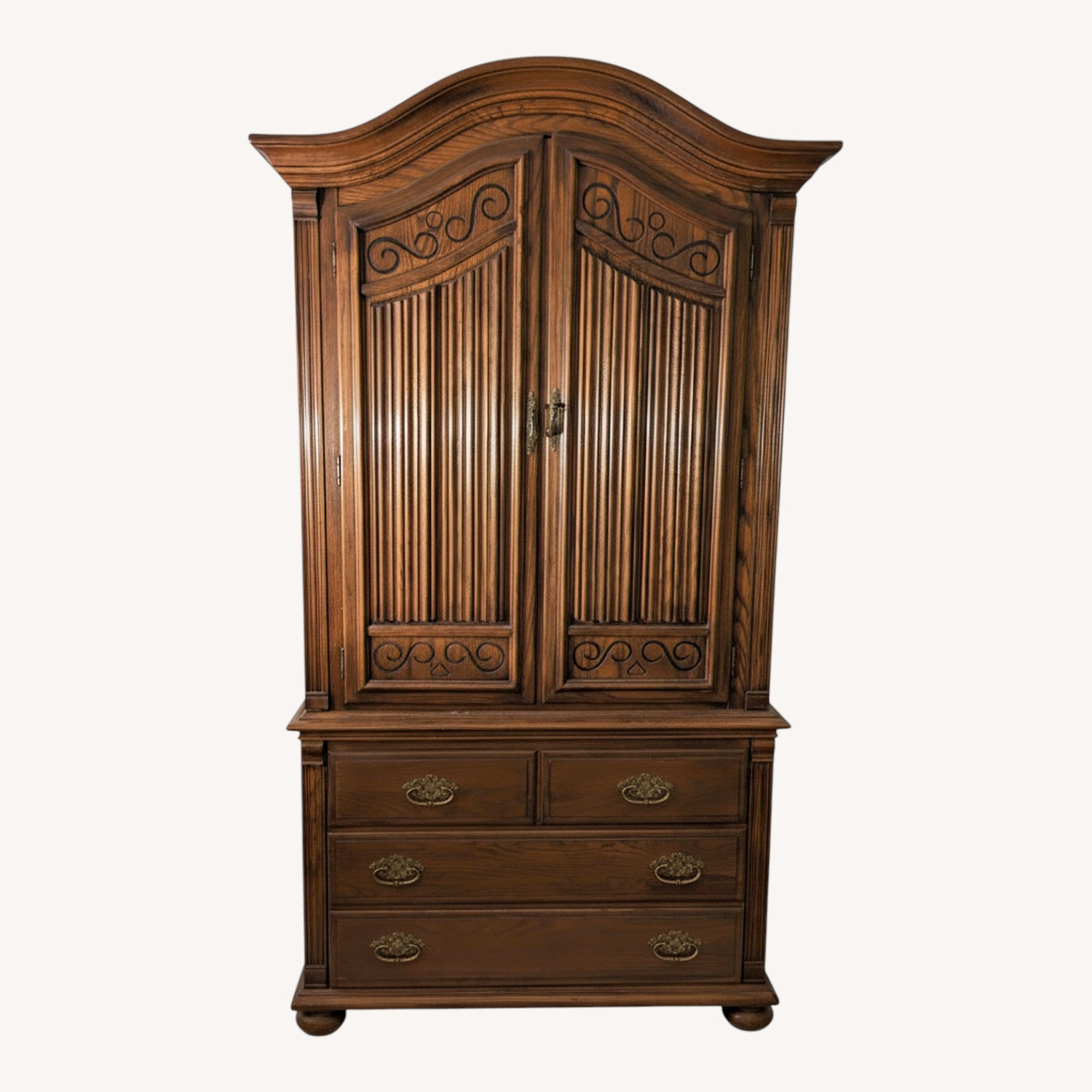 Ethan Allen Charter Oak Armoire Wood Armoire - image-0